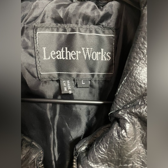 Genuine Leather patchwork Jacket PTP 19.5” - Picture 13 of 17